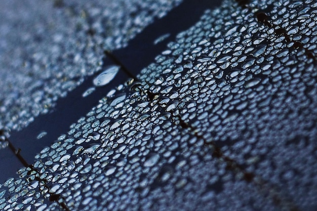 Free Photo closeup shot of water drips or morning dew on a car window