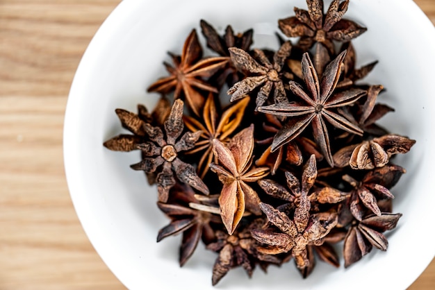 Closeup of star anise