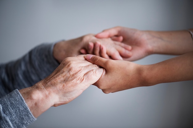 Closeup of a support hands