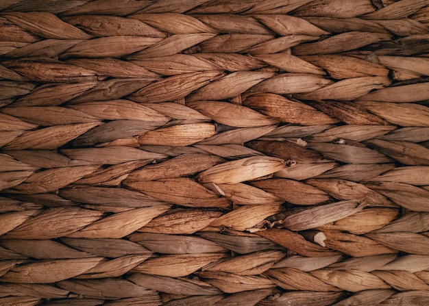 Free Photo closeup of a surface made of braided straw