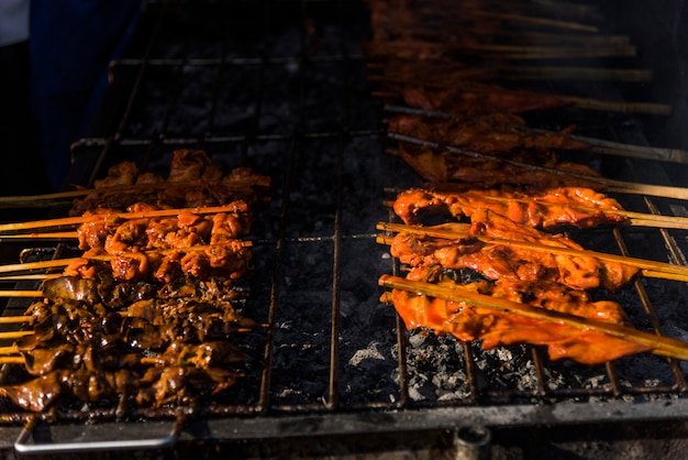 Closeup of Thai street food