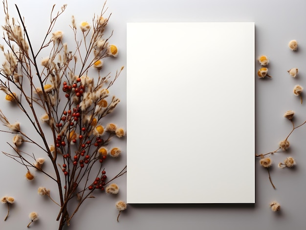 Free photo closeup white blank poster frame