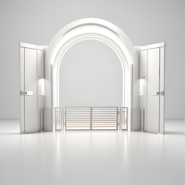 Free Photo a closeup of a white stage with a light coming through it this asset is suitable for product