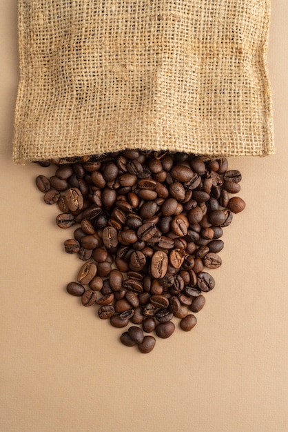 Cloth bag with coffee beans