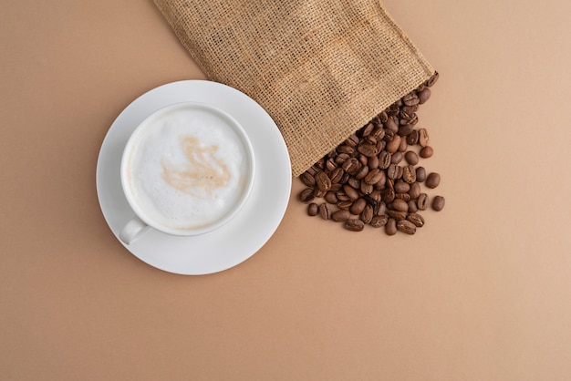 Cloth bag with coffee beans