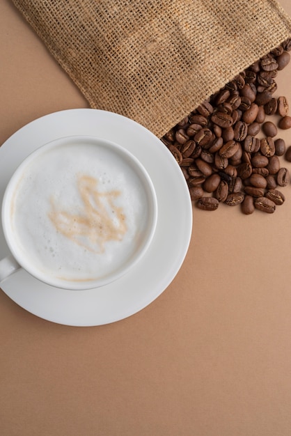 Free Photo cloth bag with coffee beans