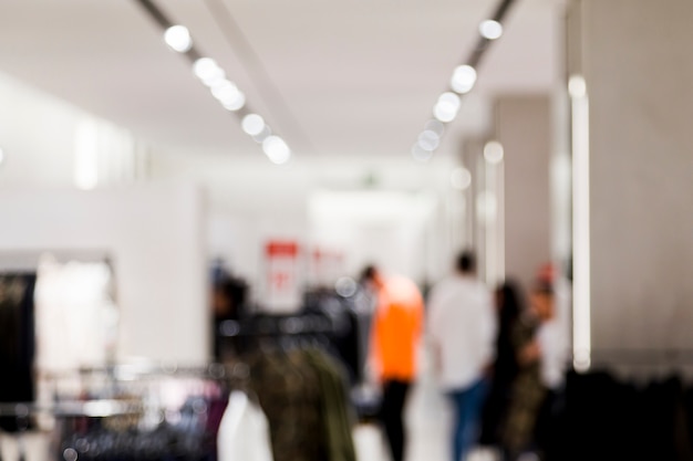 Clothing store with blurred efecto