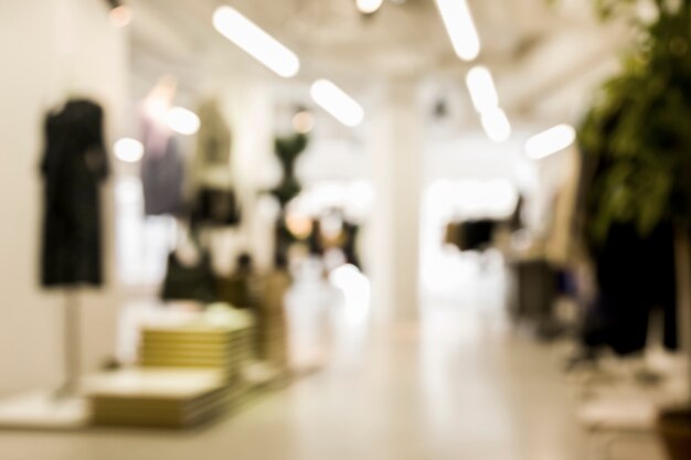 Clothing store with blurred effect