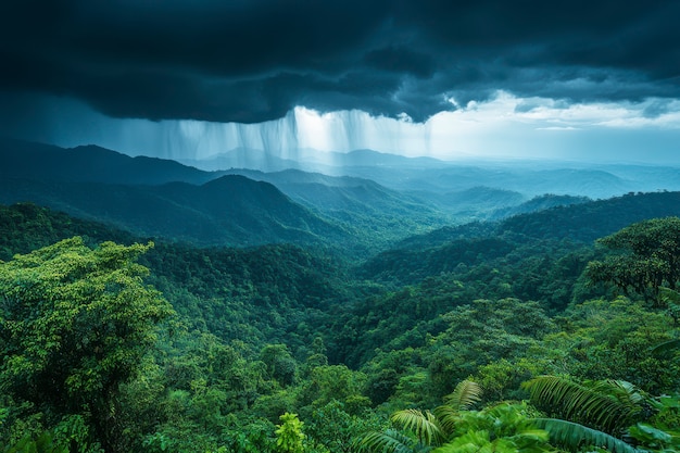 Free Photo cloud forest landscape