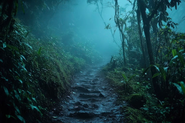 Cloud forest landscape