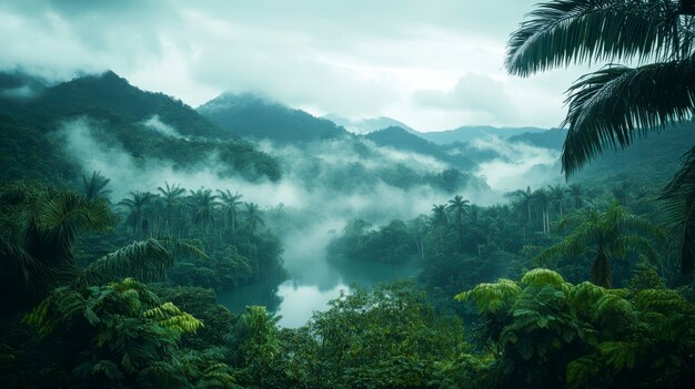 Cloud forest landscape