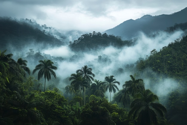 Cloud forest landscape