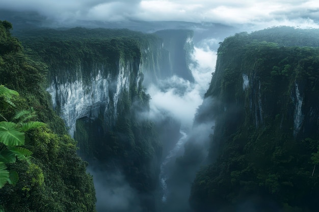 Free Photo cloud forest landscape