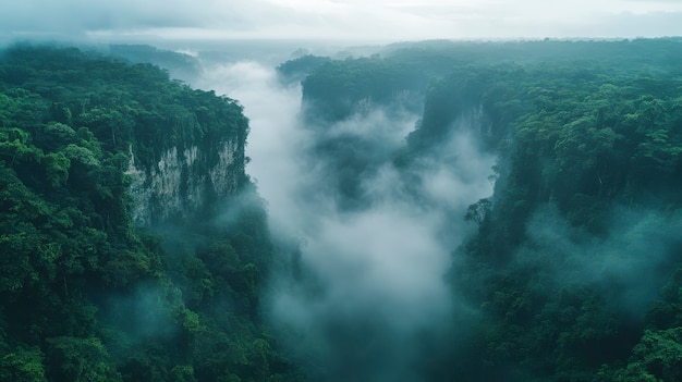 Free Photo cloud forest landscape