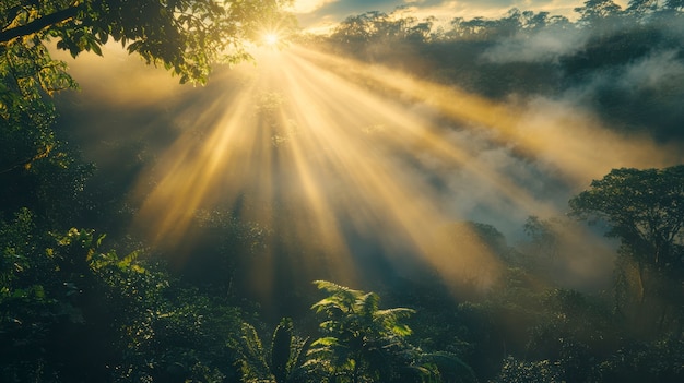 Free photo cloud forest landscape