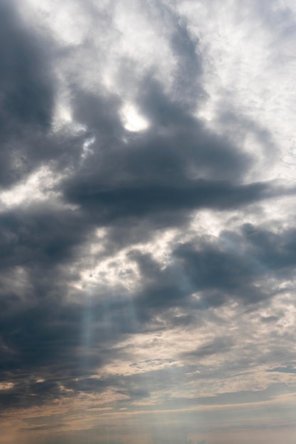 Clouds in the sky vertical shot