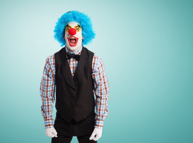 Free photo clown screaming