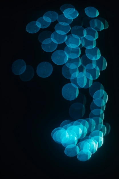 Free Photo cluster of turquoise lights