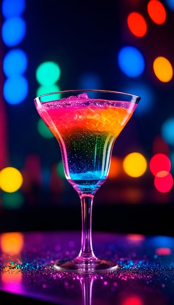 Free Photo cocktail refreshment in neo-futuristic style