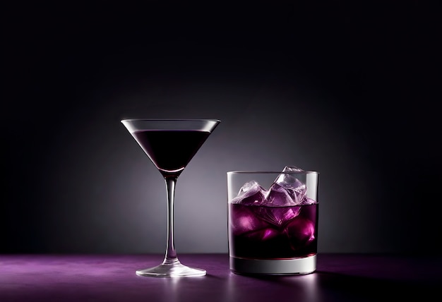 Free photo cocktail refreshment in neo-futuristic style