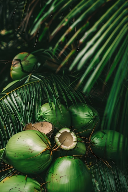 Free Photo coconut on the beach cinematic style