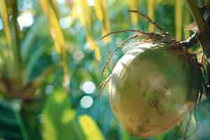 Free photo coconut still life