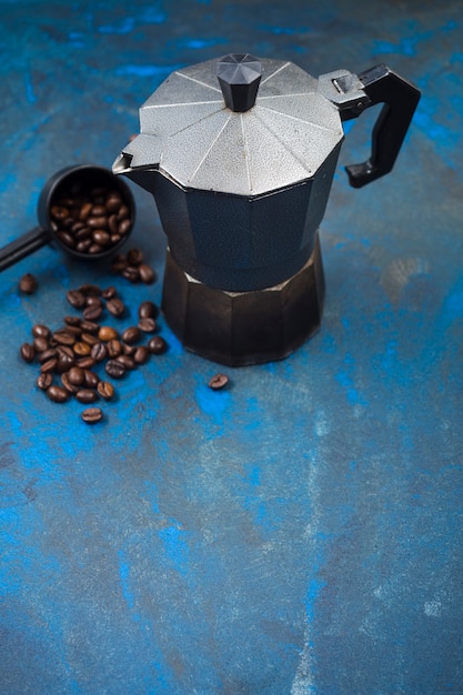 Coffee beans and coffee maker