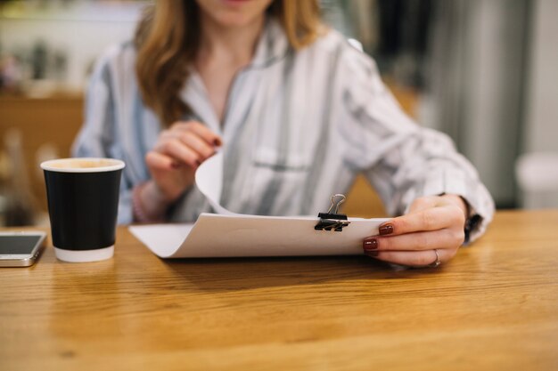 Coffee and documents