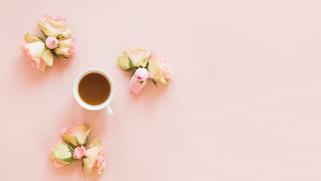 Coffee and flowers