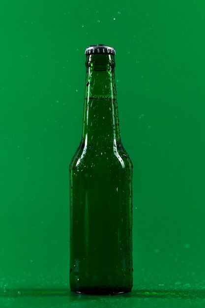 Cold bottle of beer