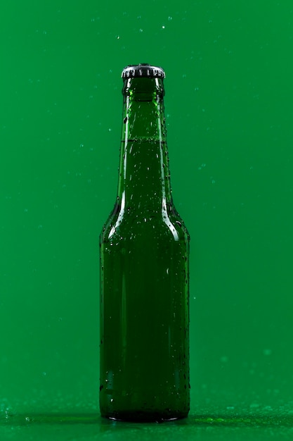 Cold bottle of beer