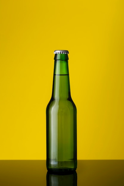 Cold bottle of beer