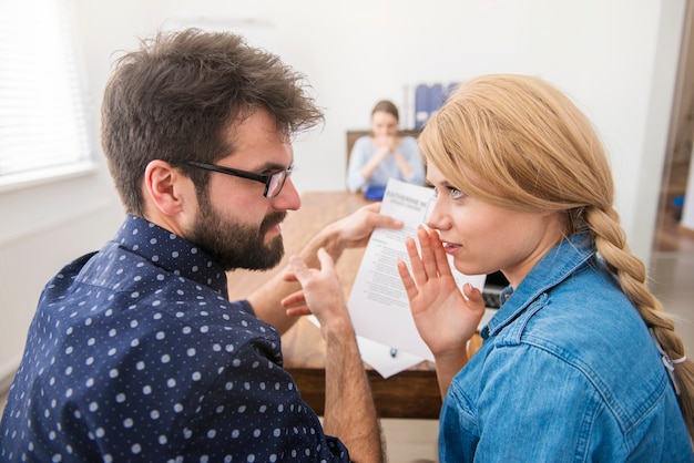 Colleagues interviewing to a new candidate. Job interview concept