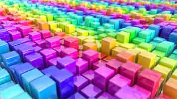 Free photo collection of colorful cubes