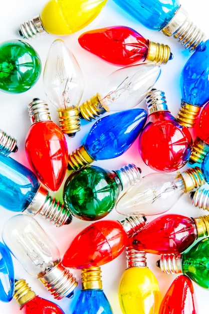 Free Photo collection of colorful light bulbs