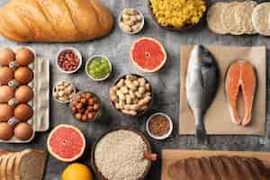 Free photo collection of common food allergens for people