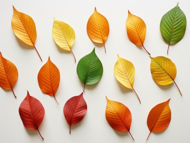 Collection of dry autumn leaves