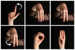 Free photo collection of hand gestures for sign language