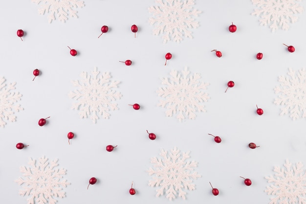 Free Photo collection of paper snowflakes and berries