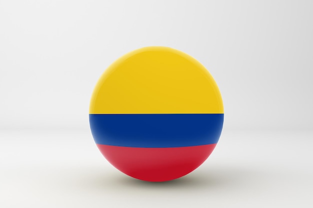 Free photo colombia flag in white background