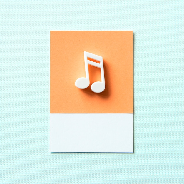 Free Photo colored musical note audio symbol