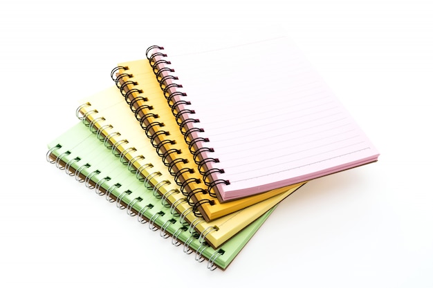 Colored notebooks