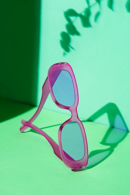 Colored transparent sunglasses  still life