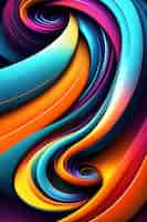 Free photo a colorful abstract design with a swirl of colors.