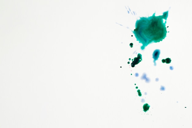 Colorful artistic stains of watercolor splashes