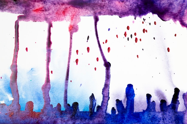 Free photo colorful artistic stains of watercolor splashes