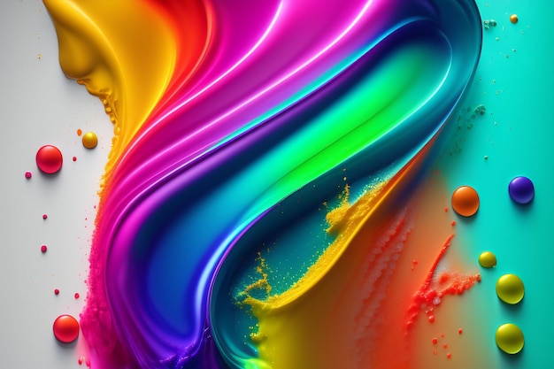 A colorful background with a drop of water.