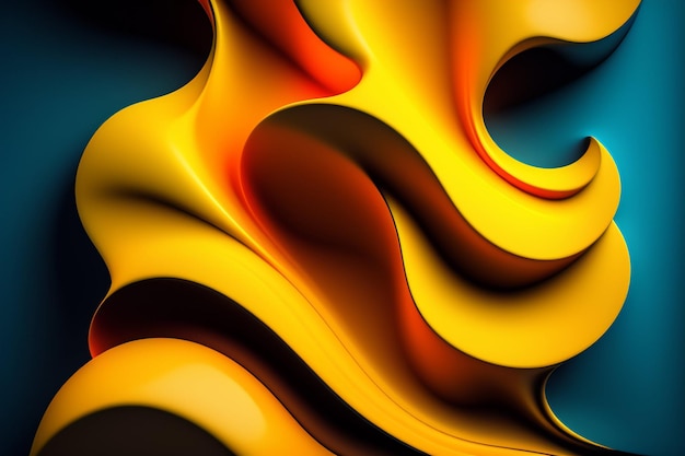 Free photo a colorful background with a yellow and blue swirls.