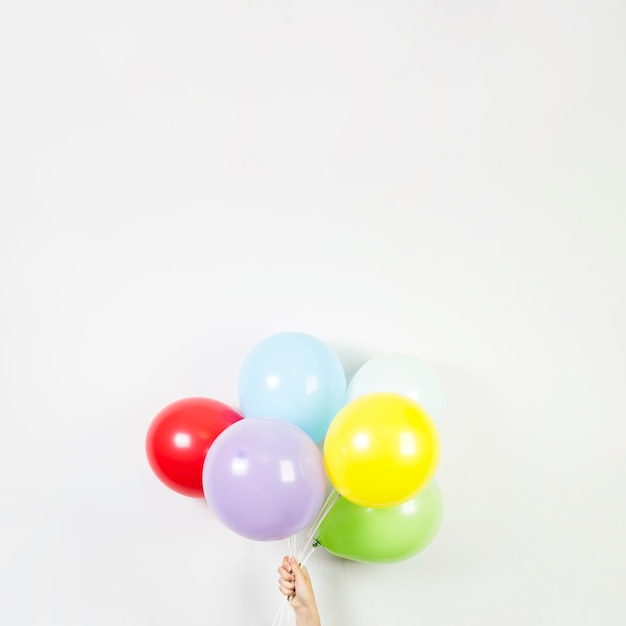 Colorful balloons for birthday concept