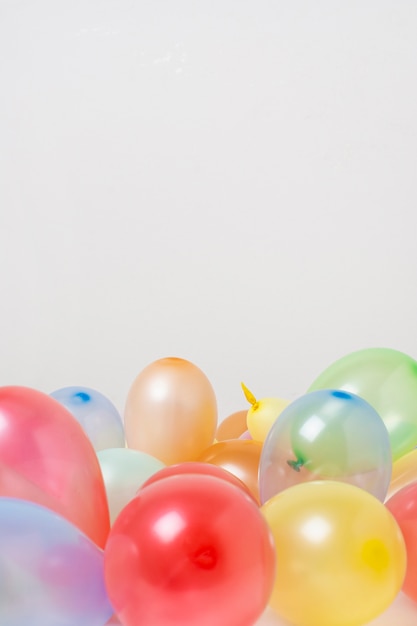 Free photo colorful balloons with copy space